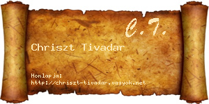 Chriszt Tivadar névjegykártya